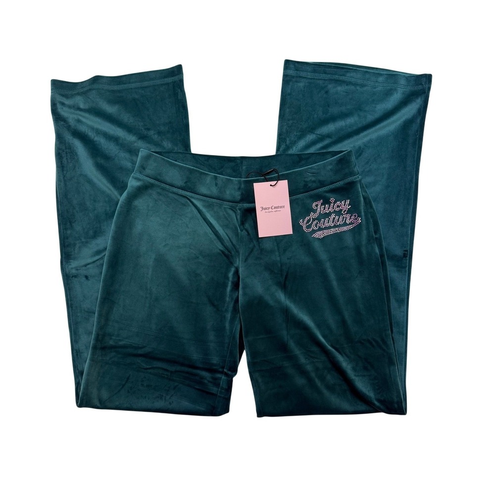 NWT Juicy Couture Velour Track Pants Y2K Girly Size S